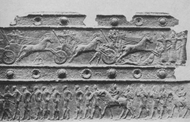 Engraved bronze band from a gate to a palace of Shalmaneser III (c. 859-824 BC)