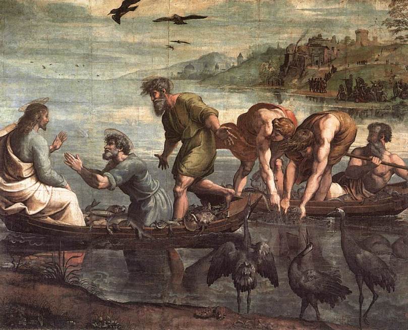 The Miraculous Draught of Fishes by Raphael, 1515