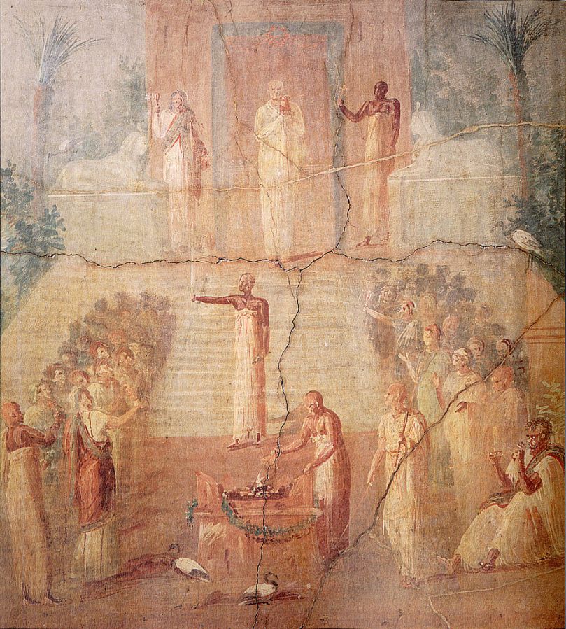 Isiac water ritual, 1st-century fresco from Herculaneum
